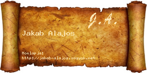 Jakab Alajos névjegykártya