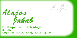 alajos jakab business card